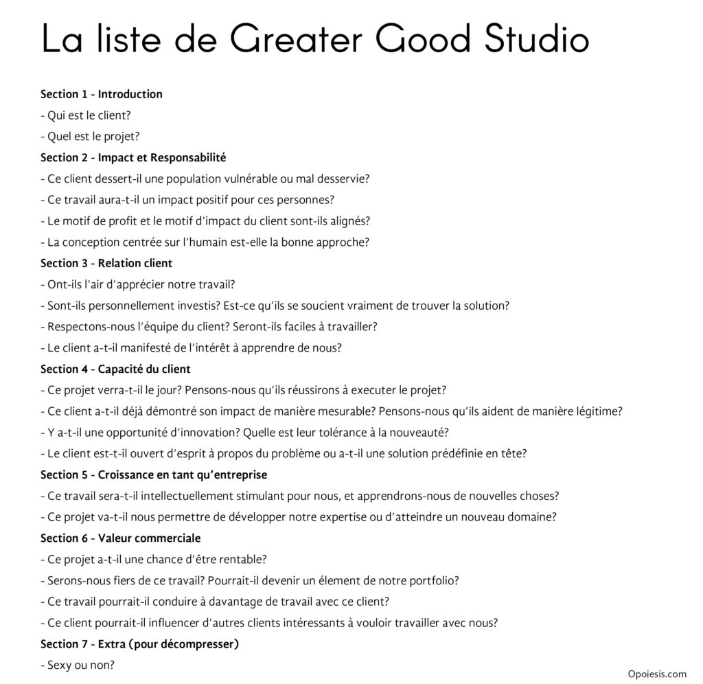 The greater good studio liste